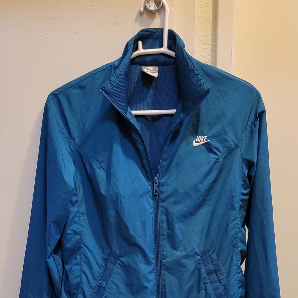 Nike Blue Full Zip Medium Waterproof Jacket Teal
